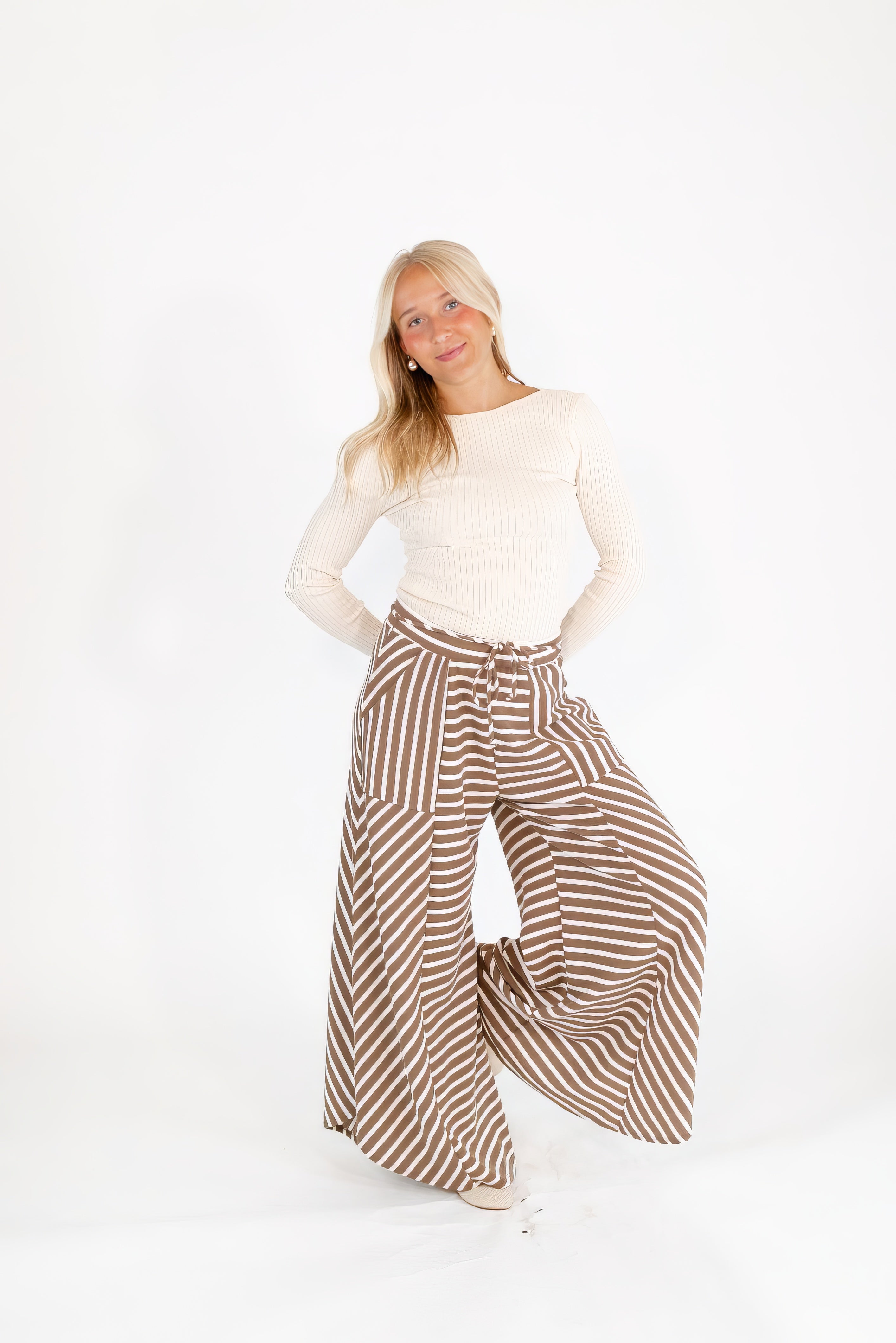 Hallie Striped Pants