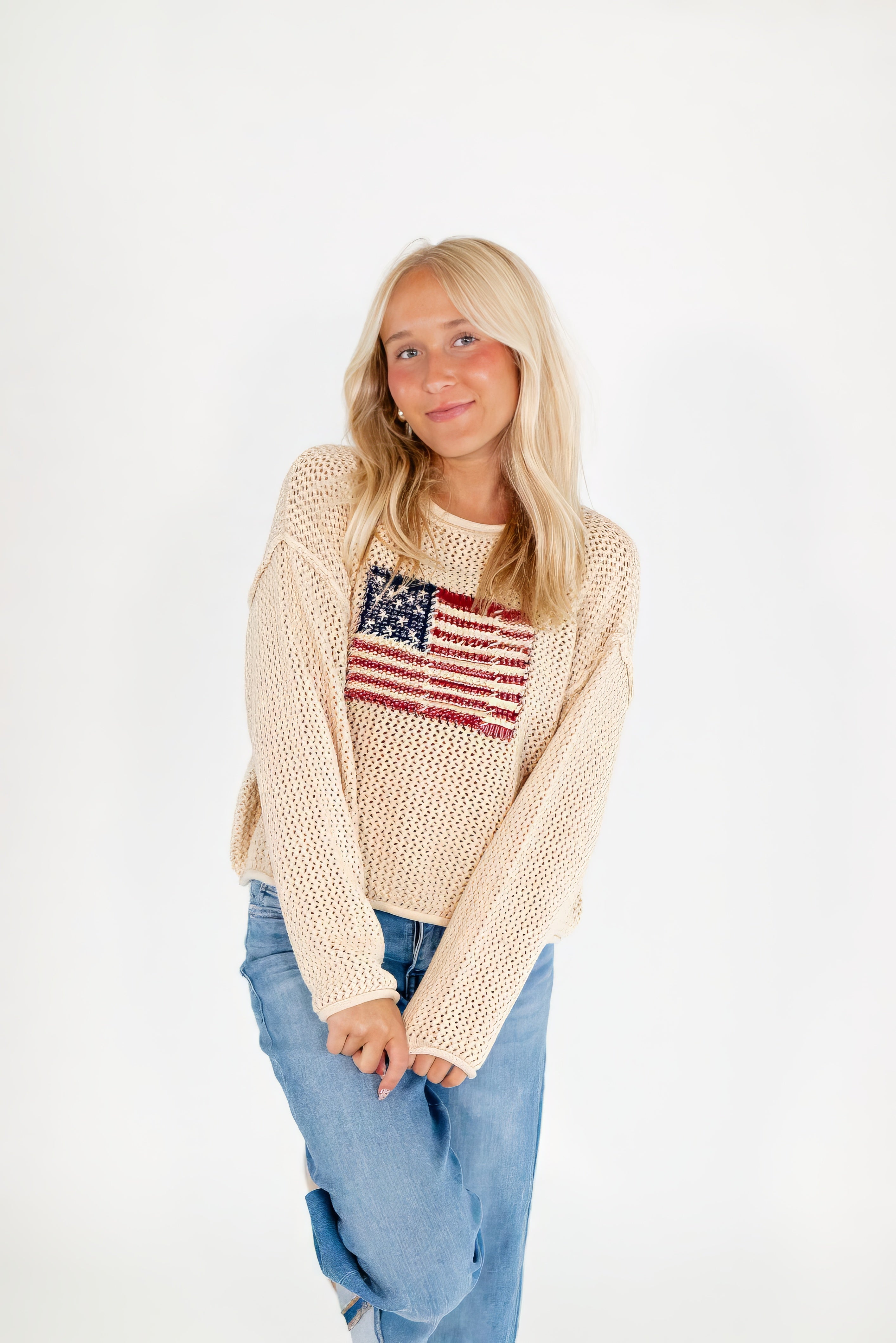 American Flag Fisherman Knit