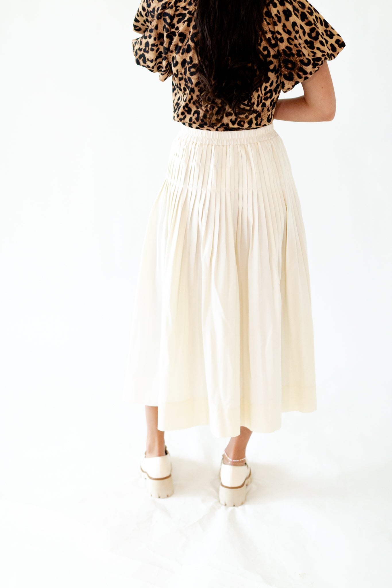 Mimi Pleated Midi Skirt