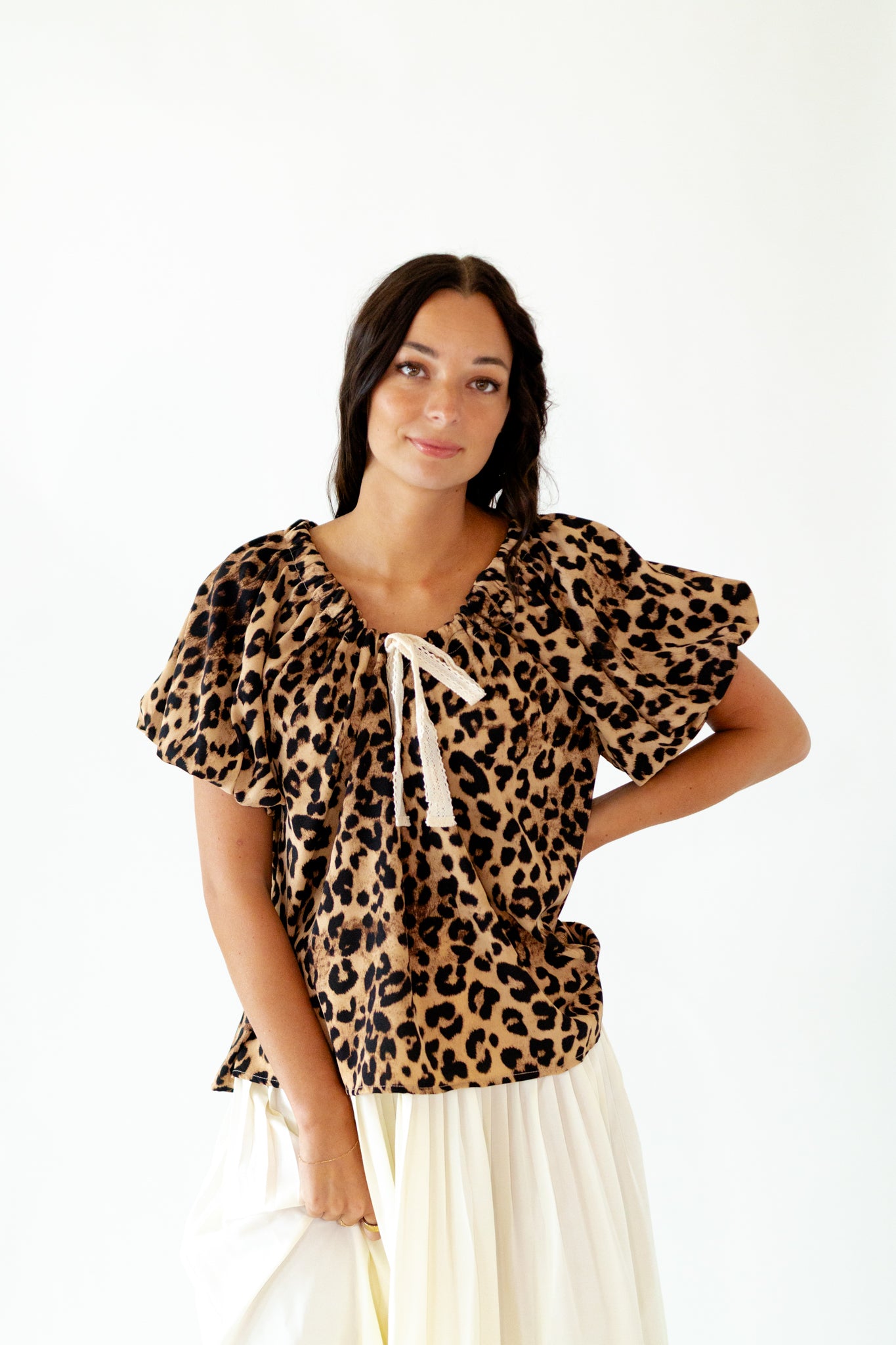 Brynn Leopard Print Top