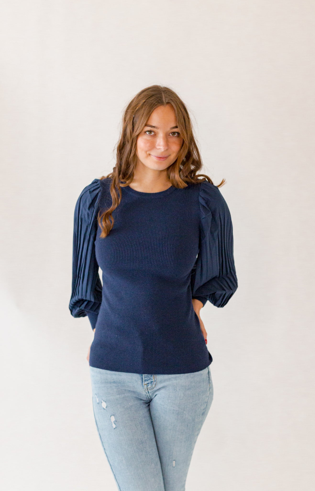 Luca Pleated Top