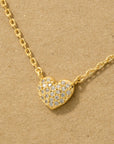Gold Dipped Mini Heart Pendant Necklace