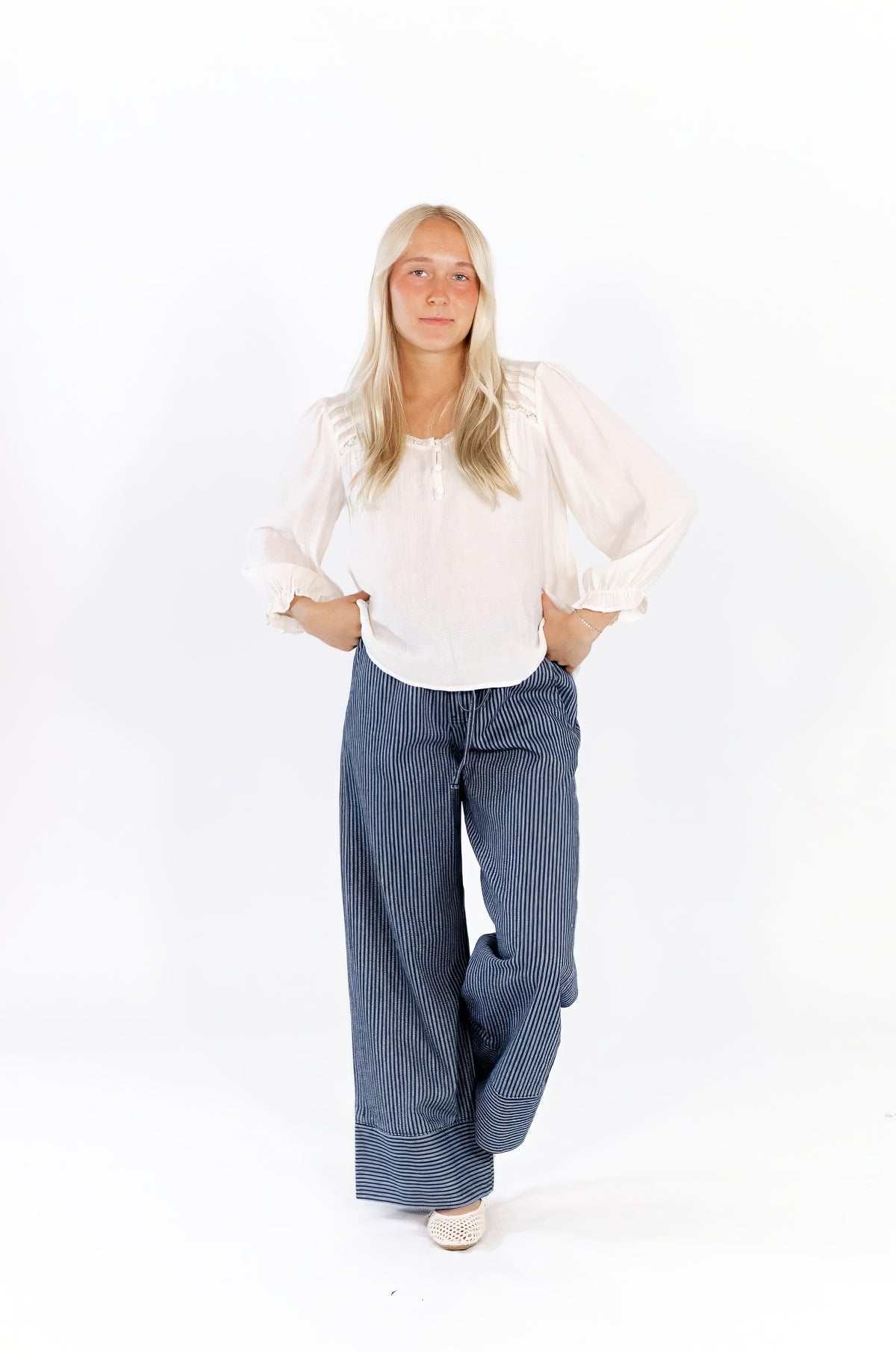 Roux Striped Cotton Pants