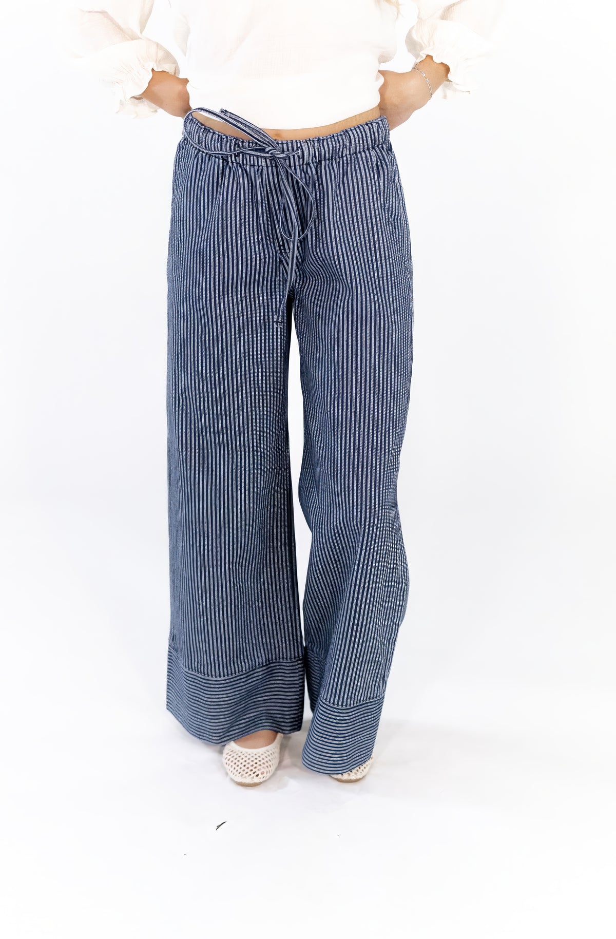 Roux Striped Cotton Pants