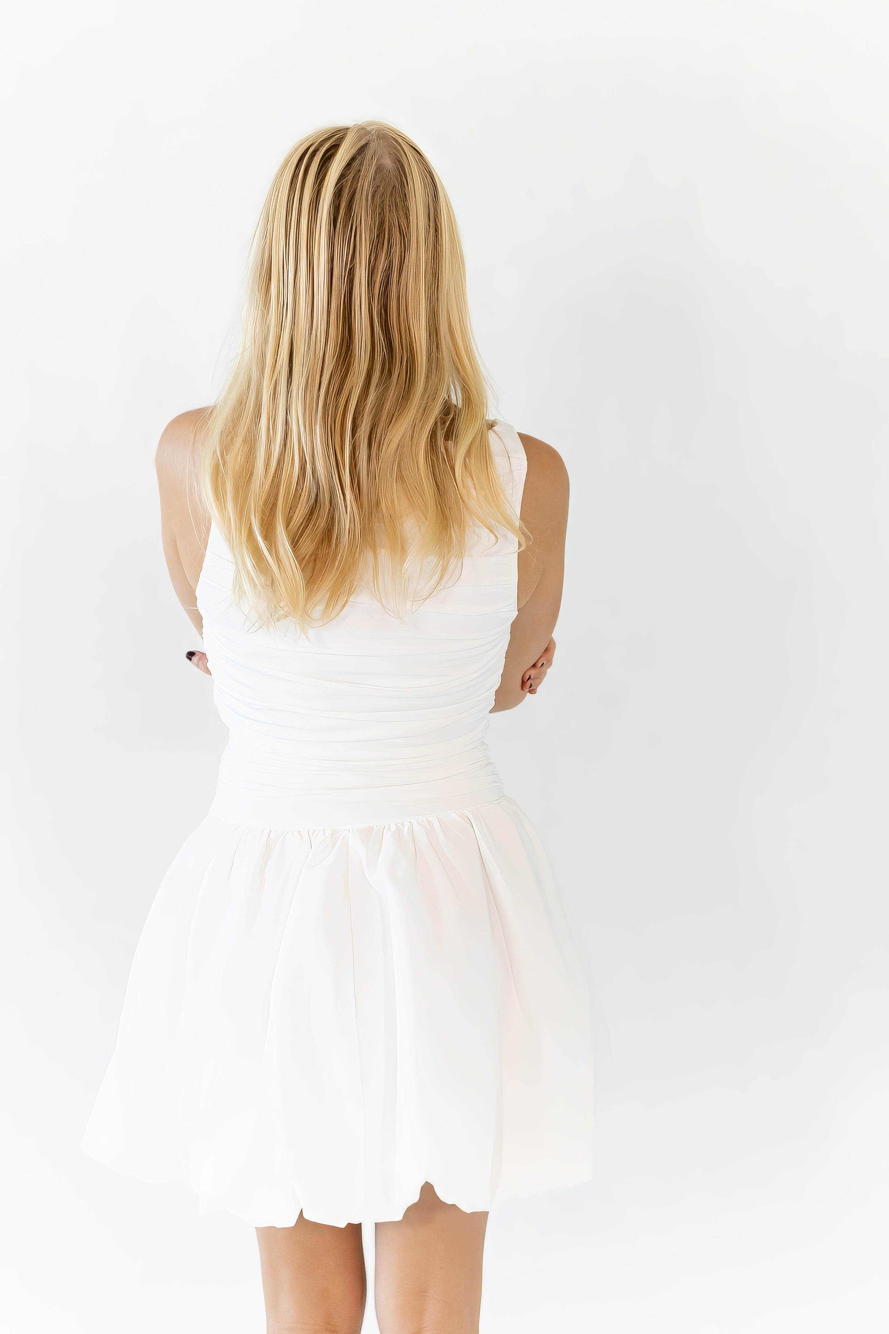 Cameron Bubble Hem Rouched Dress