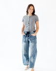 Kayla Denim Barrel Pants