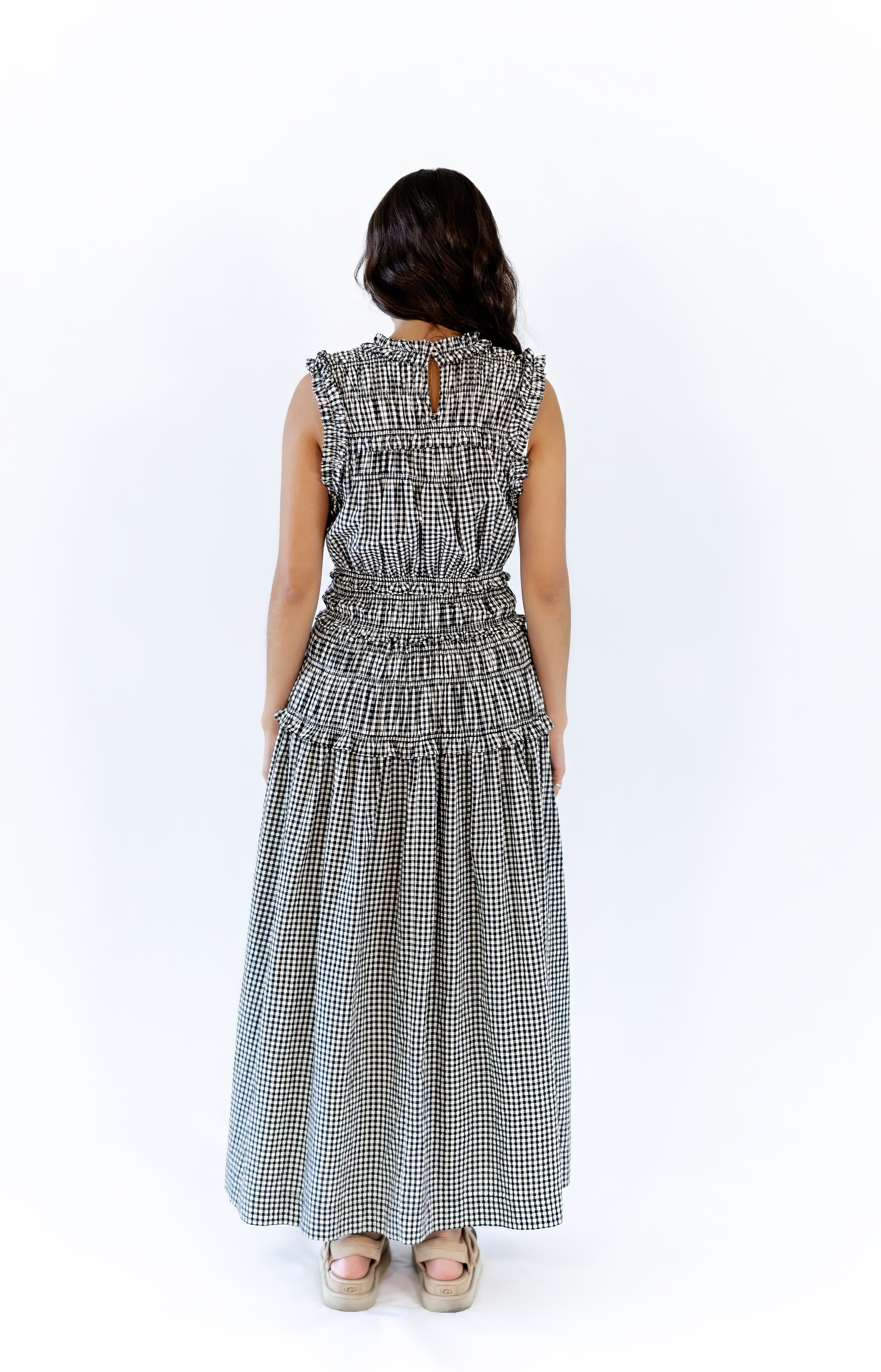 Lucia Smocked Gingham Maxi Dress  ⤫ Restocked