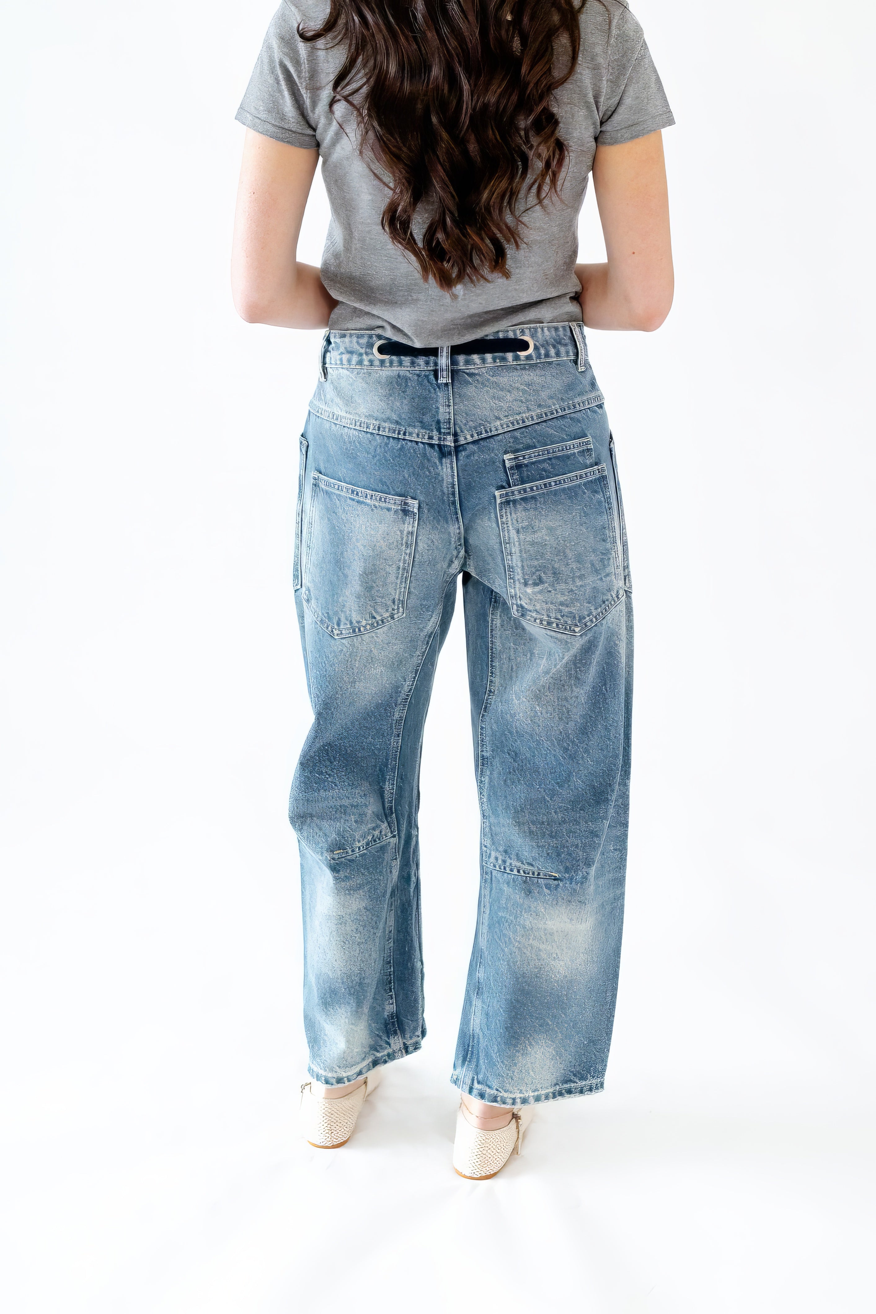 Kayla Denim Barrel Pants