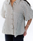 Allegra Striped Button Down
