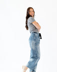 Kayla Denim Barrel Pants