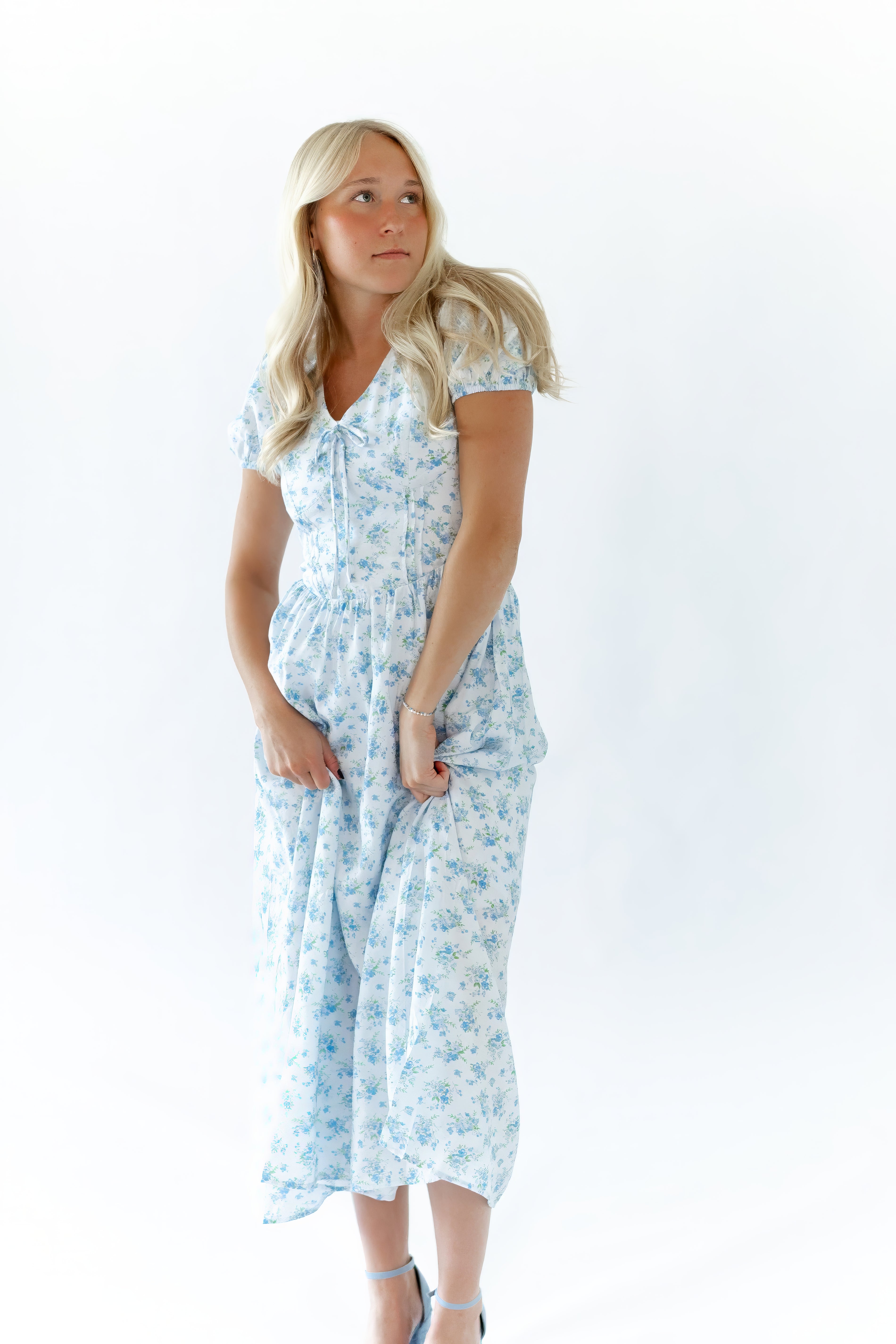 Imogen Floral Dress · Blue