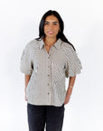 Allegra Striped Button Down