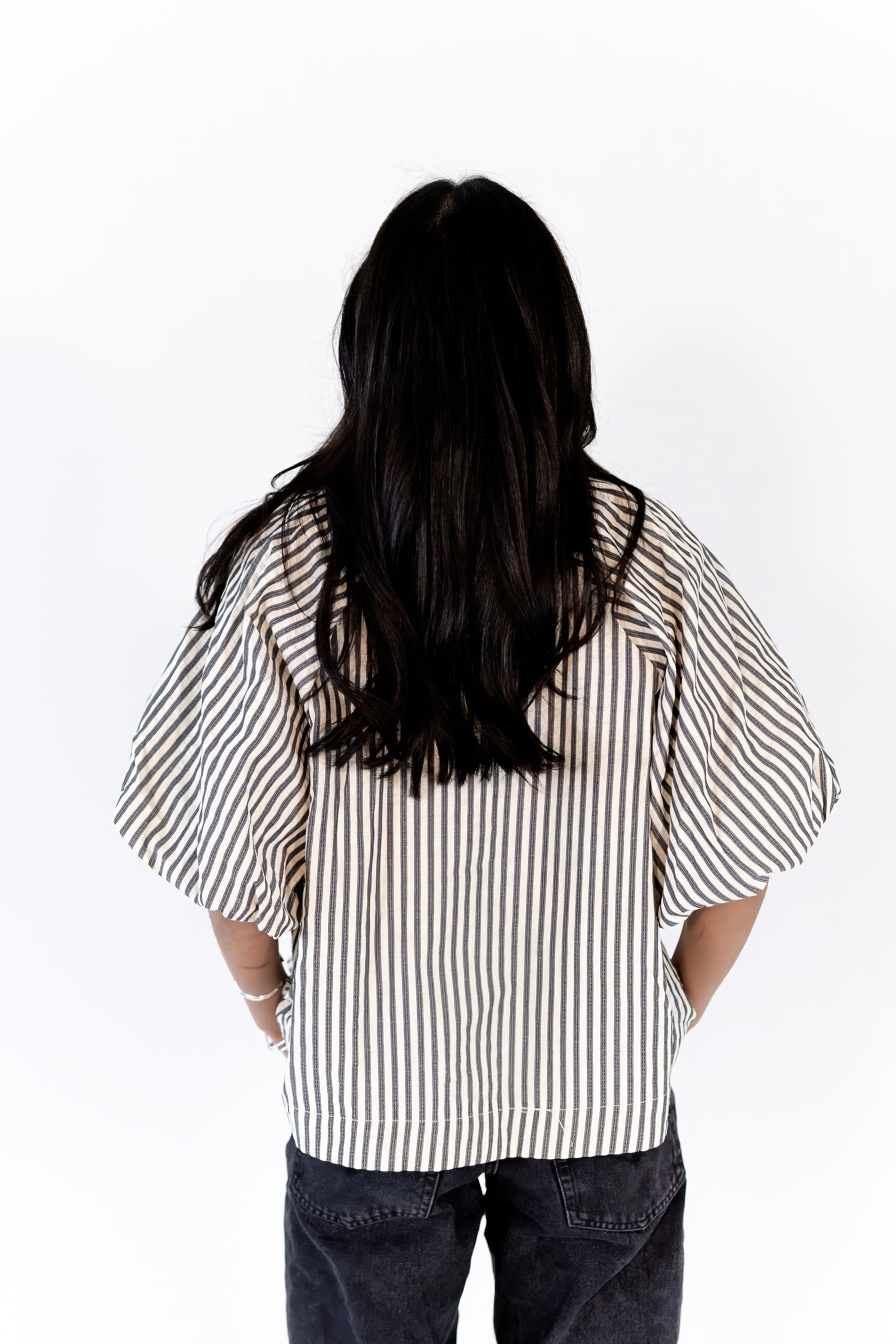 Allegra Striped Button Down