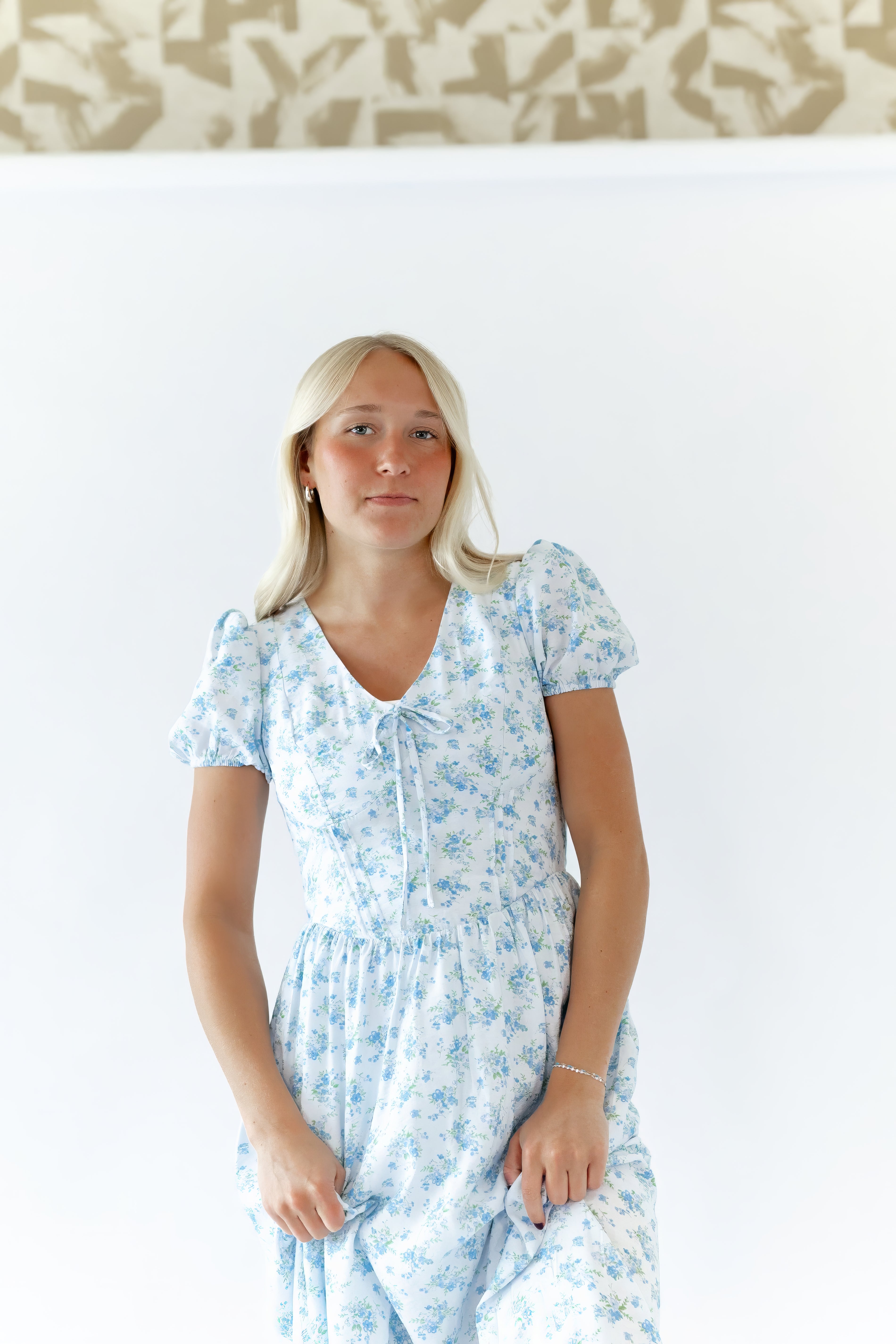 Imogen Floral Dress · Blue