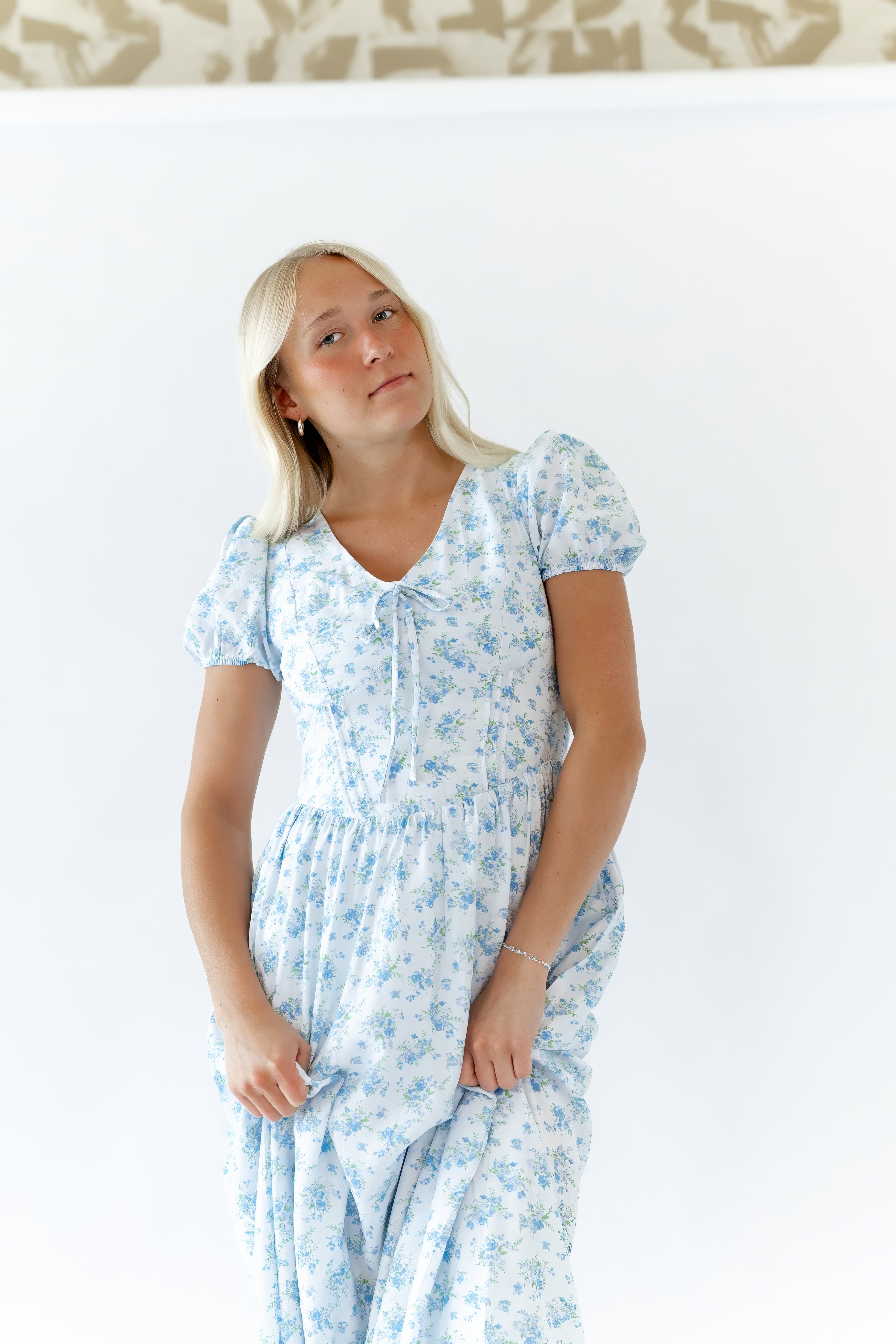 Imogen Floral Dress · Blue