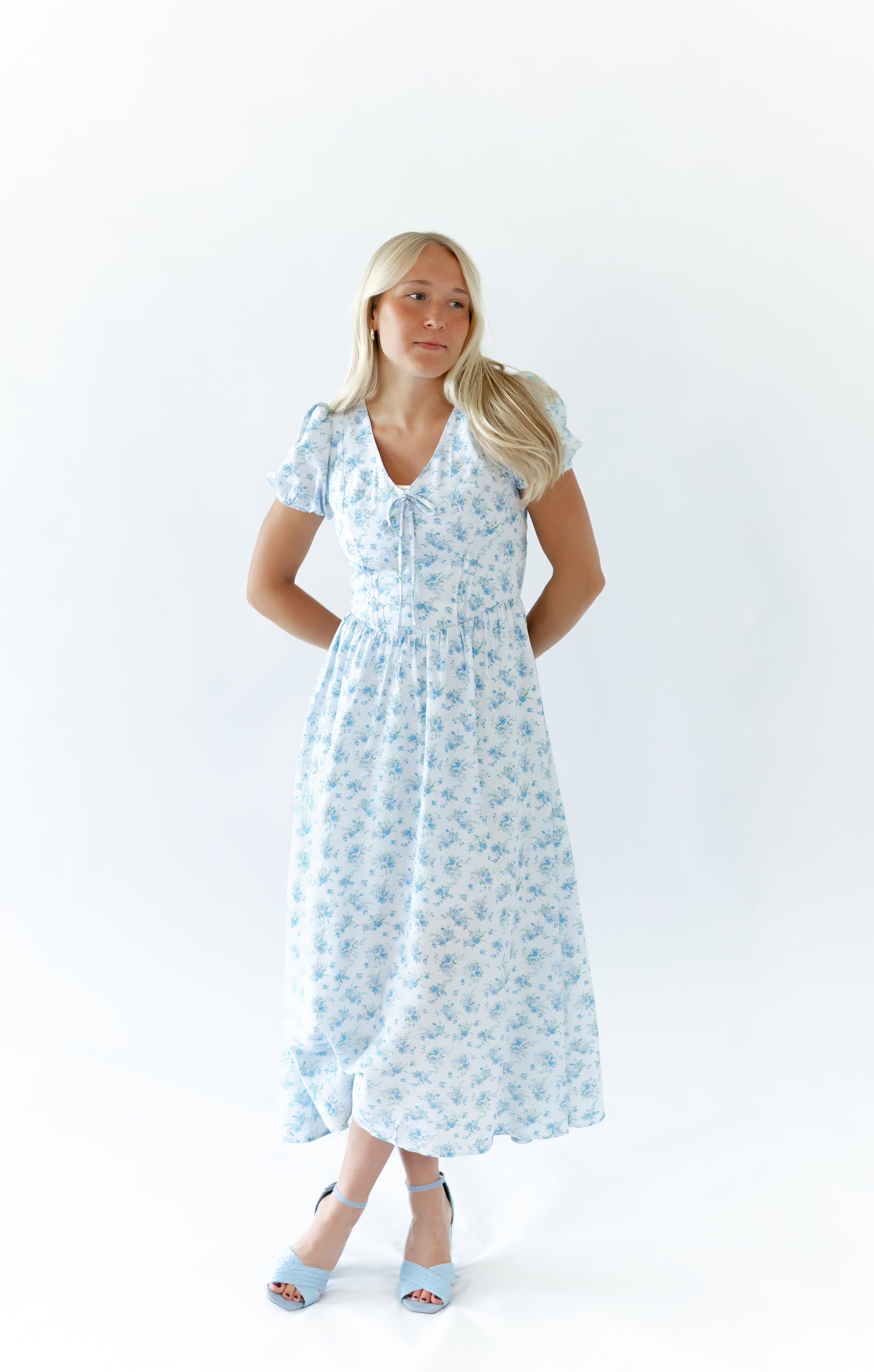 Imogen Floral Dress · Blue