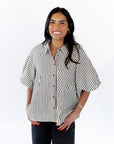 Allegra Striped Button Down