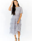 Shannon Tiered Ruffle Skirt Midi Dress