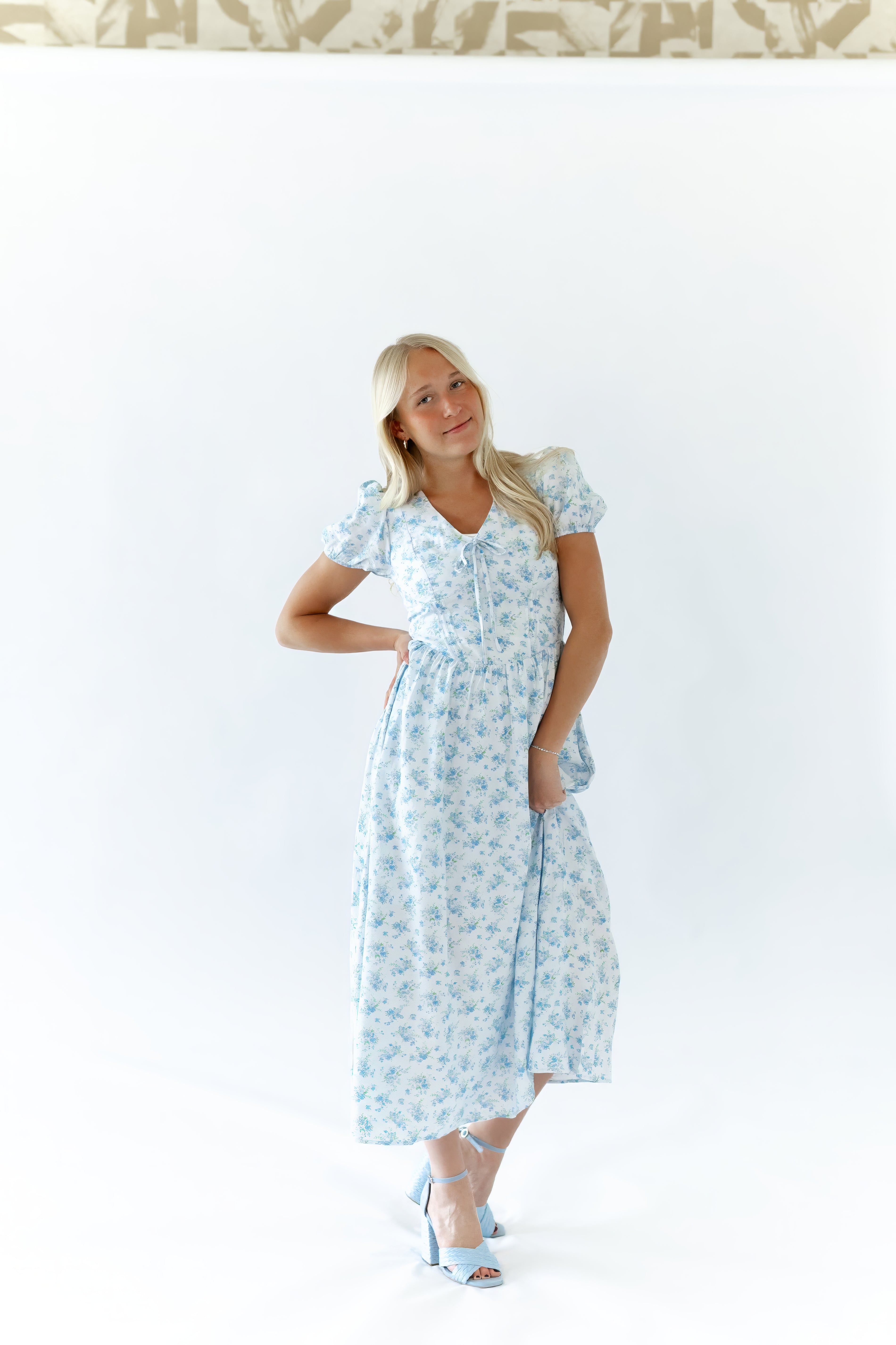 Imogen Floral Dress · Blue