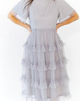 Shannon Tiered Ruffle Skirt Midi Dress