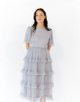 Shannon Tiered Ruffle Skirt Midi Dress