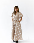 Bayside Polka Dot Dress · Taupe