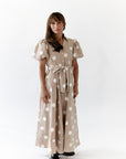 Bayside Polka Dot Dress · Taupe