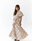 Bayside Polka Dot Dress · Taupe
