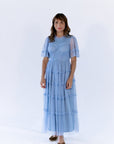 Georgina Mesh Dress · Dusty Blue