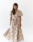 Bayside Polka Dot Dress · Taupe