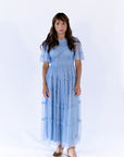 Georgina Mesh Dress · Dusty Blue