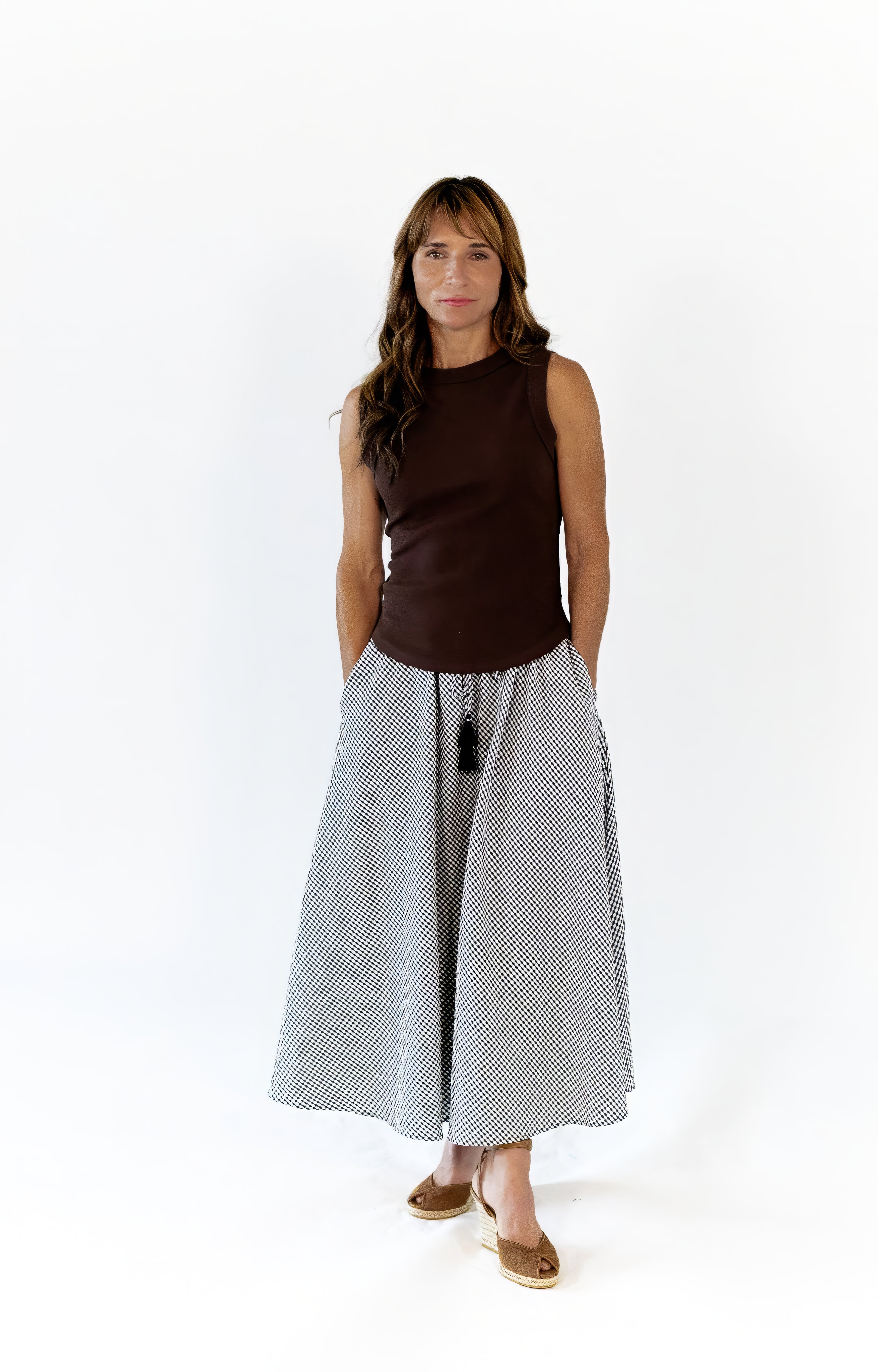 Rue Exposed Seam Tank · Chocolate