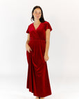 Alexandra Velvet  Maxi Dress · Wine