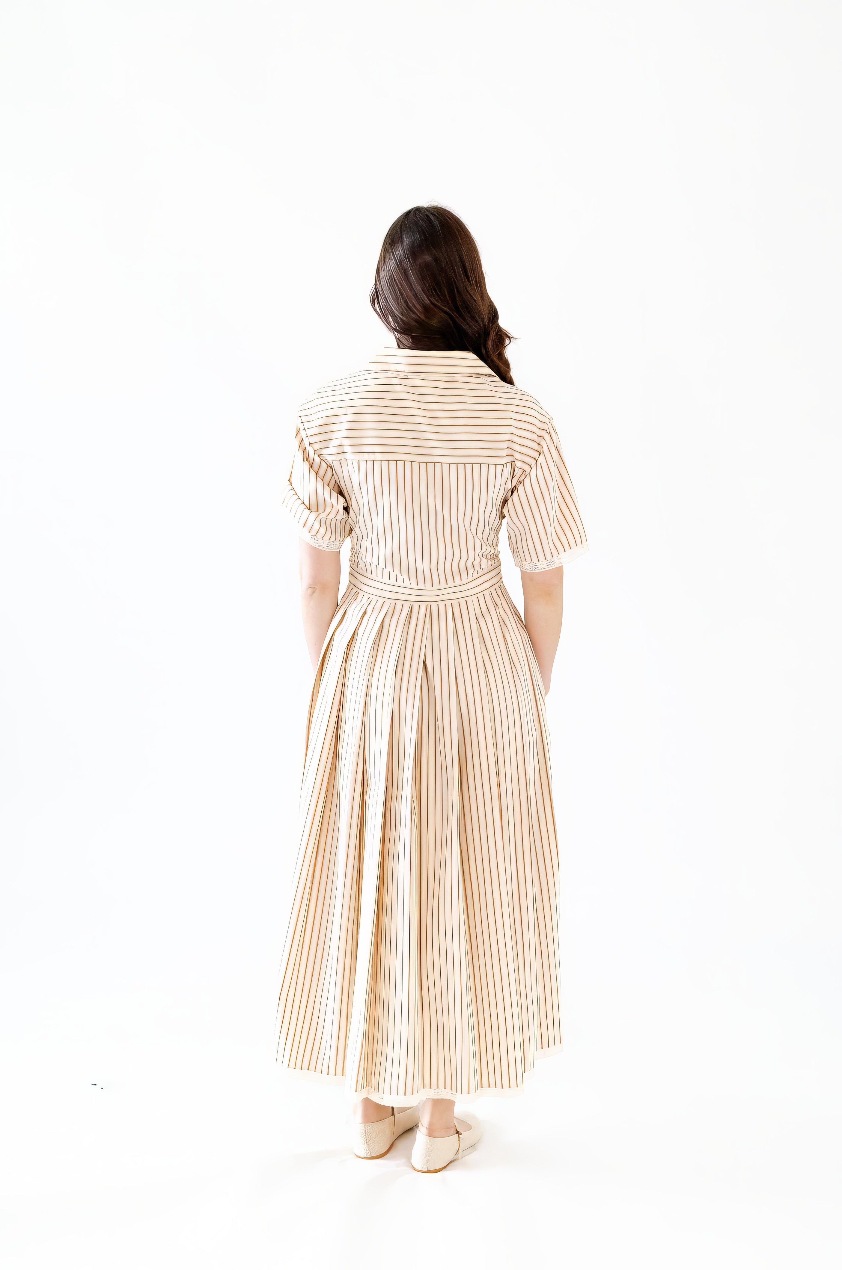 Odessa Pinstriped Shirt Dress