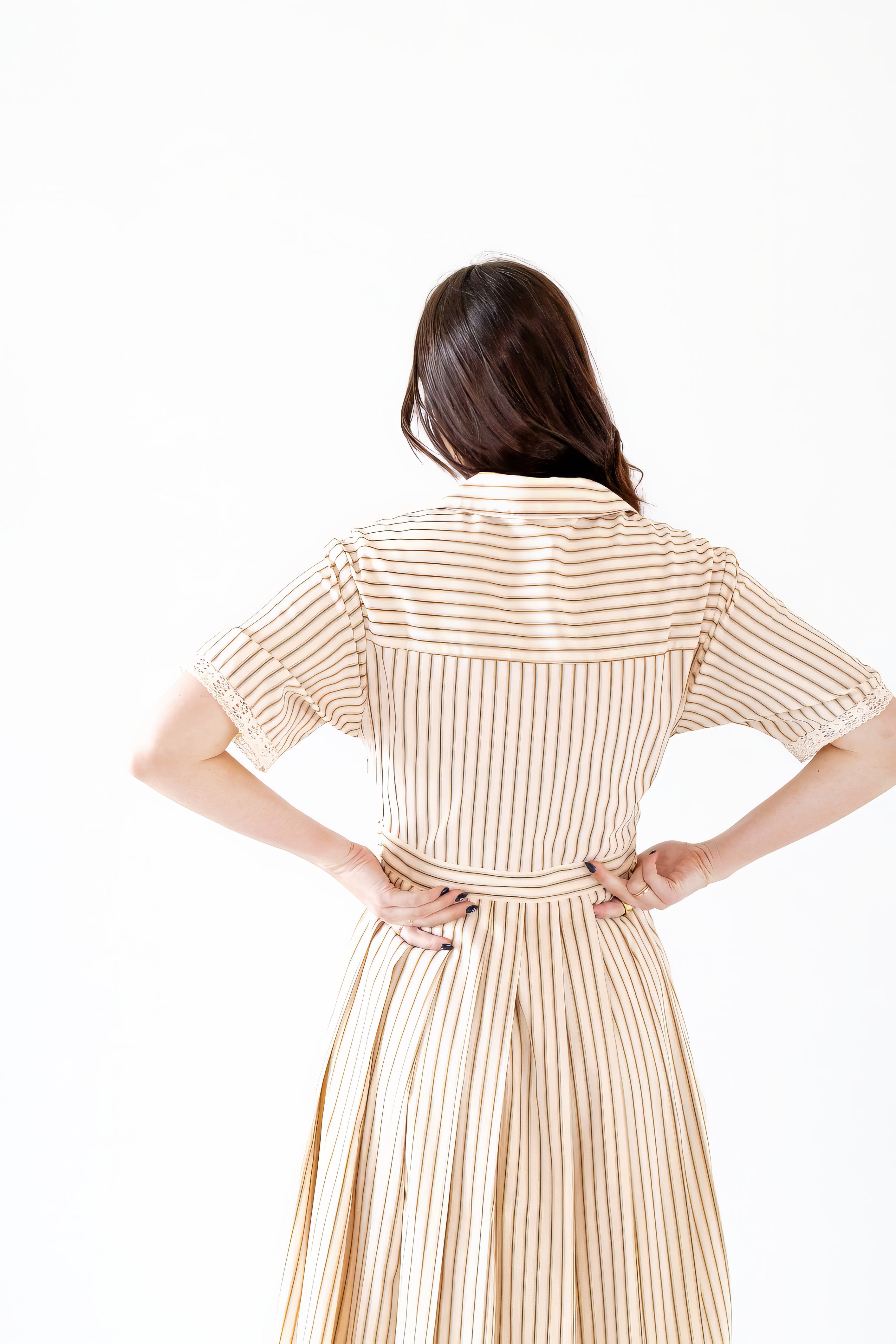 Odessa Pinstriped Shirt Dress