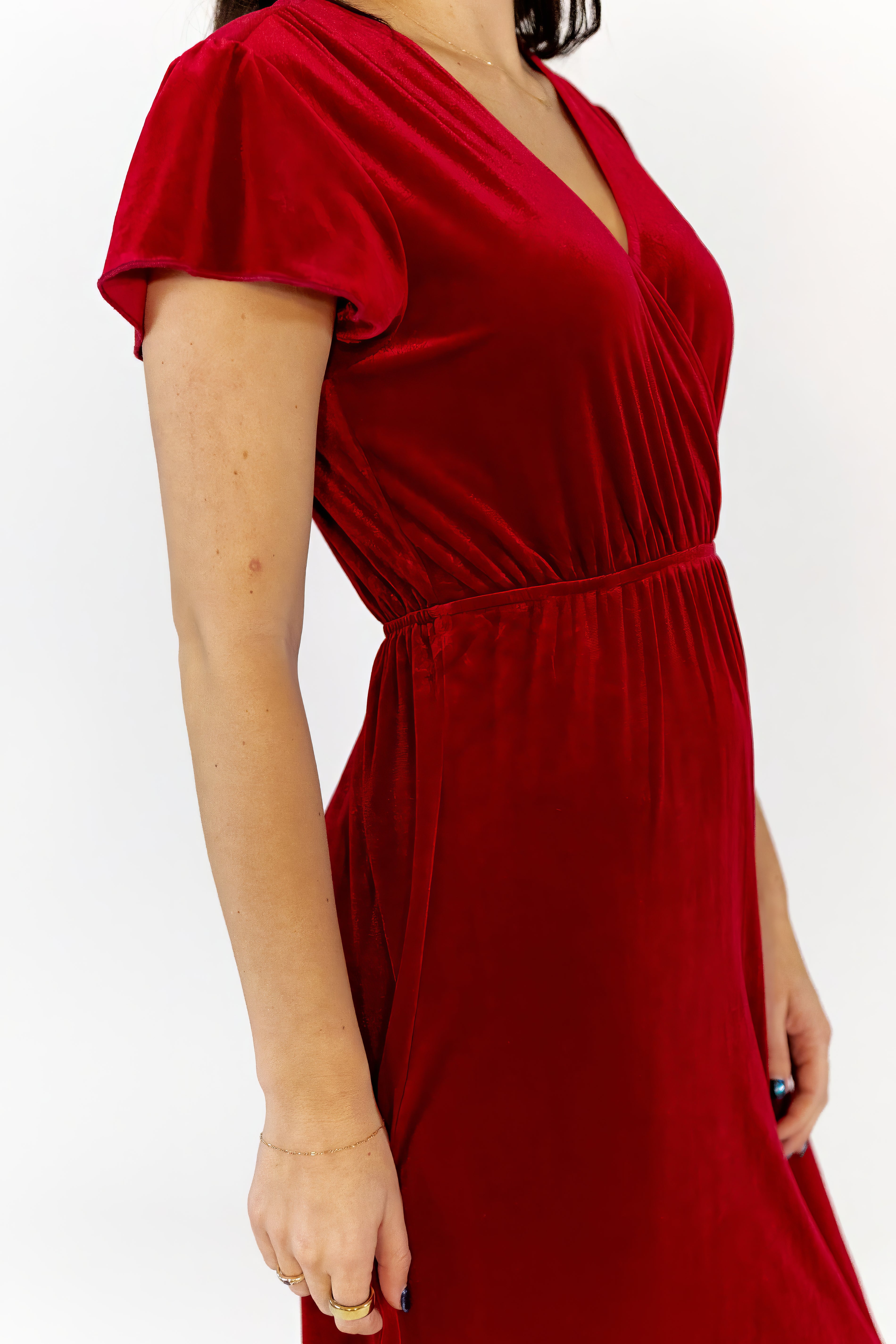 Alexandra Velvet  Maxi Dress · Wine