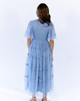 Georgina Mesh Dress · Dusty Blue