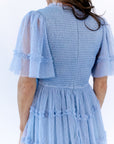 Georgina Mesh Dress · Dusty Blue