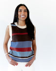 Annie Blue Striped Vest
