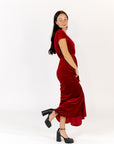 Alexandra Velvet  Maxi Dress · Wine