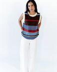 Annie Blue Striped Vest