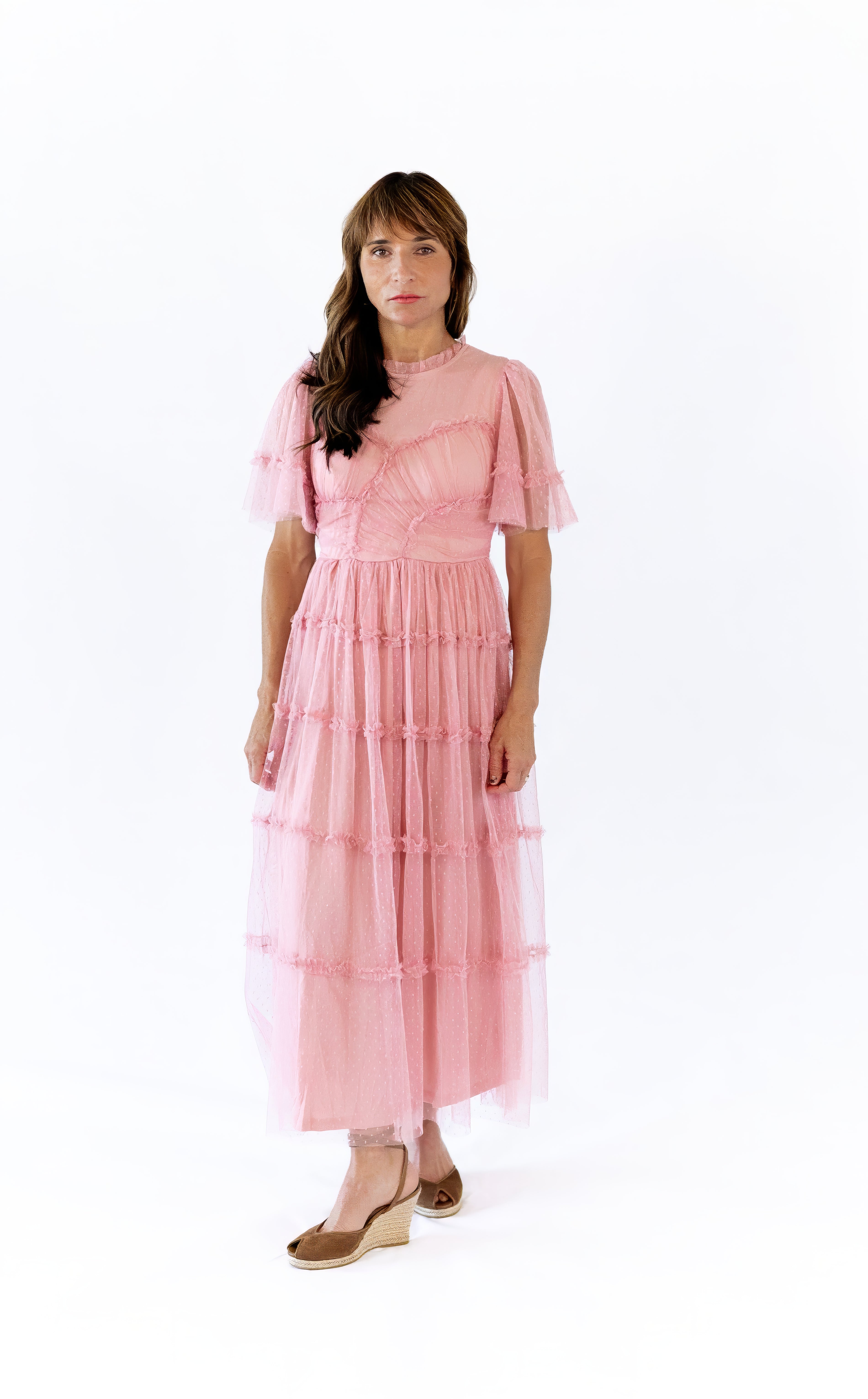Georgina Mesh Dress · Blush
