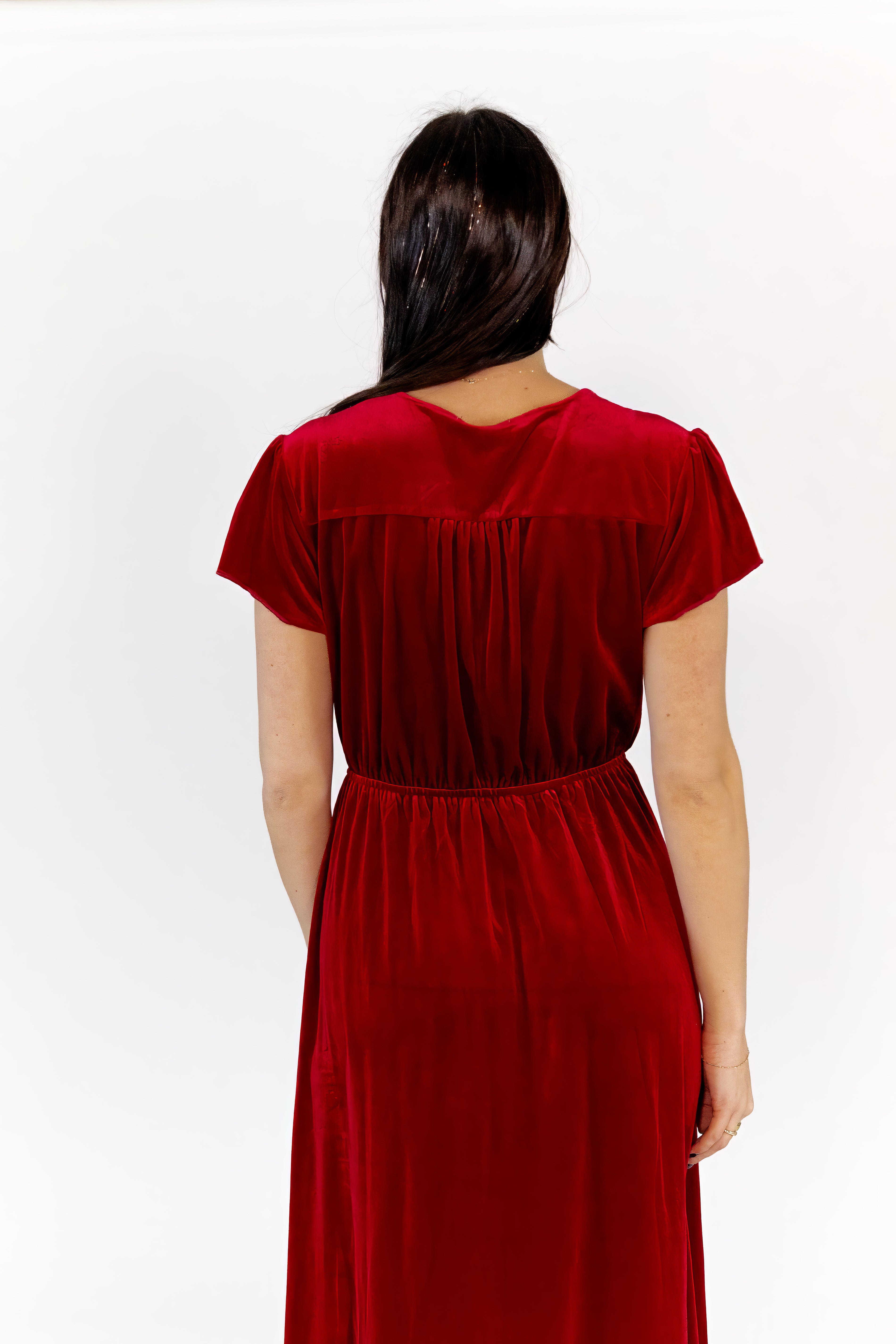 Alexandra Velvet  Maxi Dress · Wine