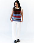 Annie Blue Striped Vest