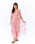 Georgina Mesh Dress · Blush