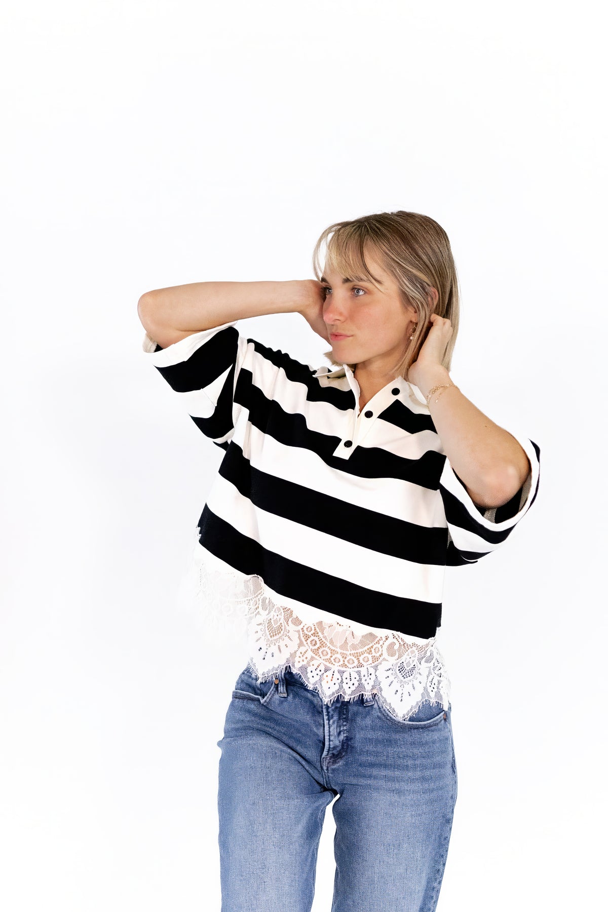 Astra Lace Hem Polo