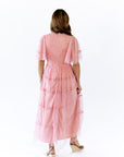 Georgina Mesh Dress · Blush