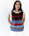 Annie Blue Striped Vest