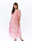 Georgina Mesh Dress · Blush