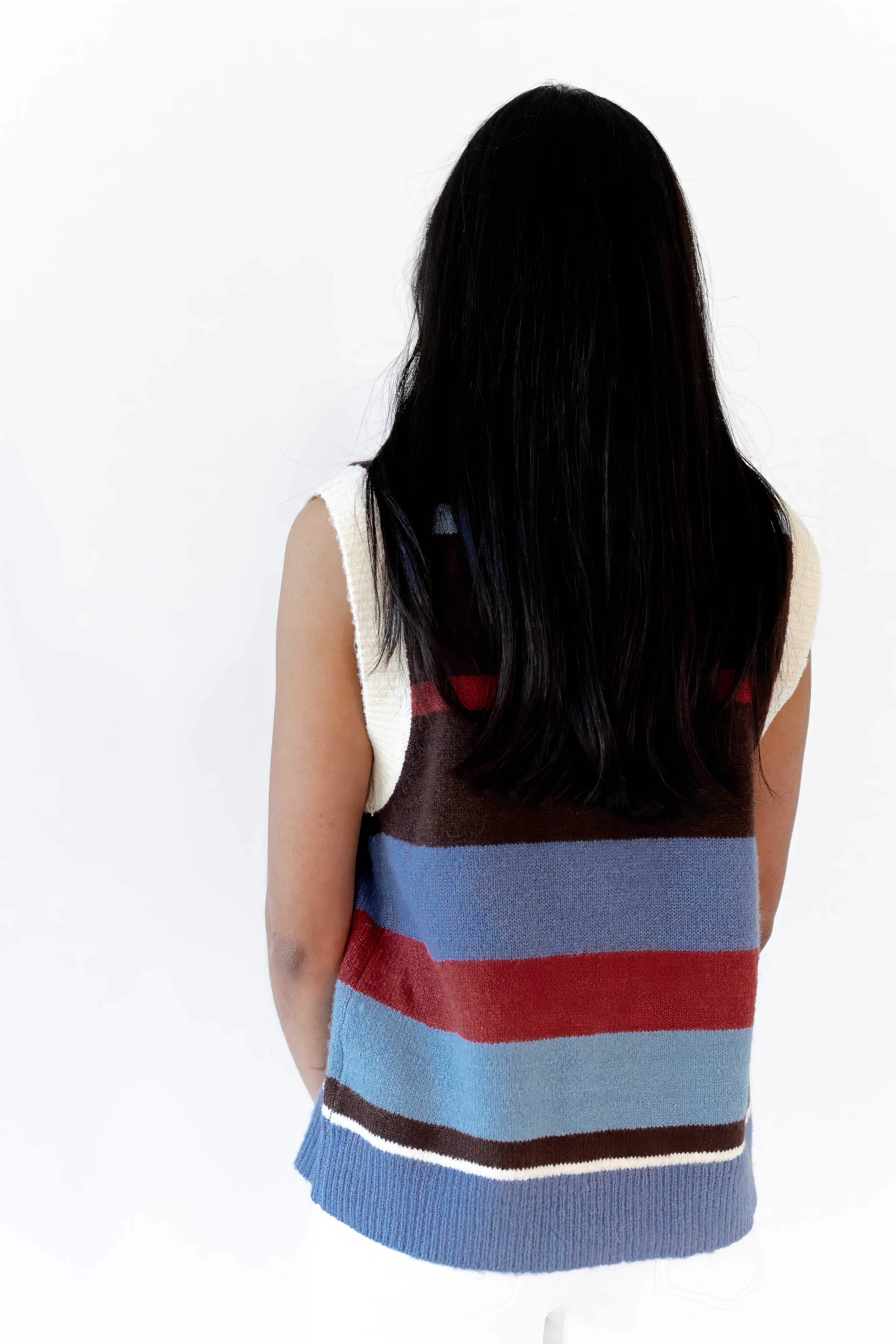 Annie Blue Striped Vest
